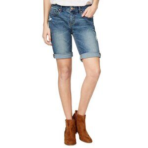 NWT American Rag Womens Jean Cuffed Denim Bermuda Shorts 2617134 Sami Blue 5